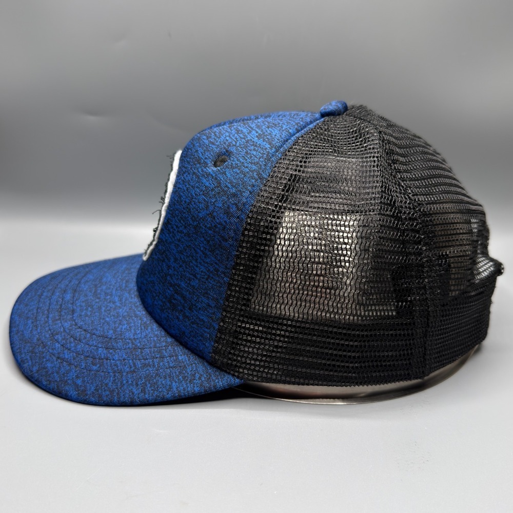Affliction Mens Live Fast Patch Trucker Hat Black Blue Mesh Snapback HT11891AQ - Picture 3 of 7